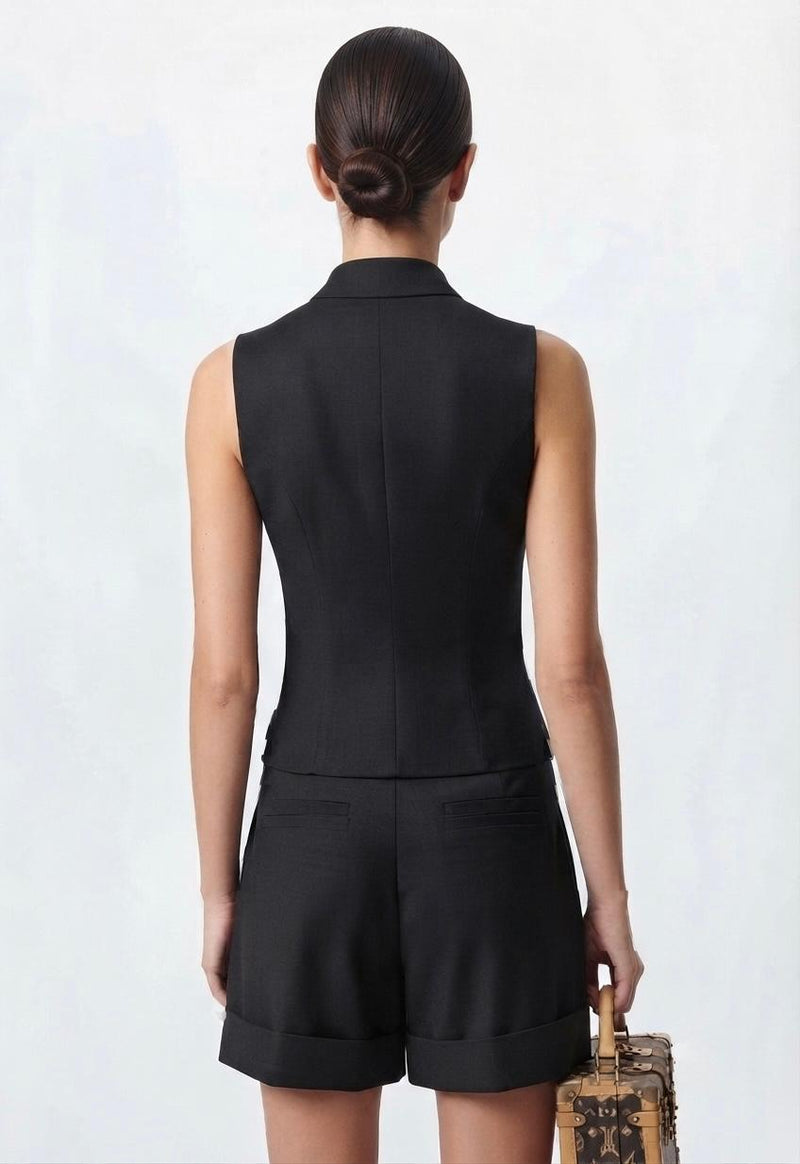 Noir Mandarin Two-Piece Set