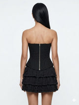 Noir Lace-Up Corset Set