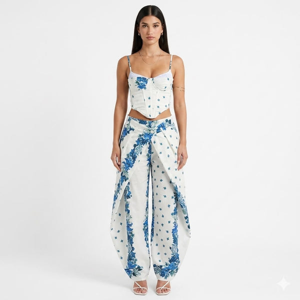 Santorini Bloom Corset Set