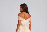 Champagne Tulle Corset Mini Dress